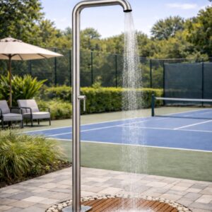 Ducha de piso arredondada